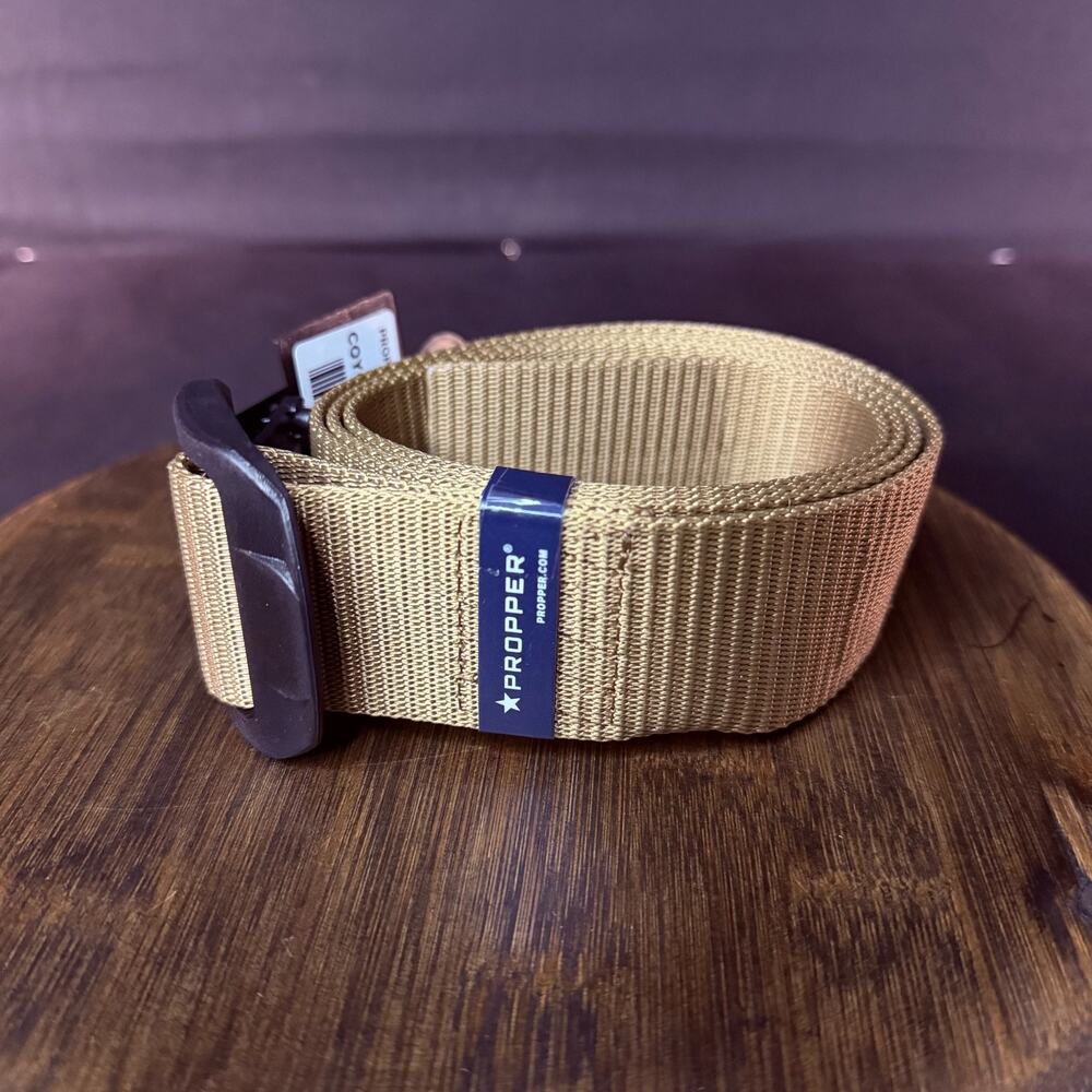 Propper Tactical Belt Size M 32"-34" Nylon Web Coyote Adjustable F503